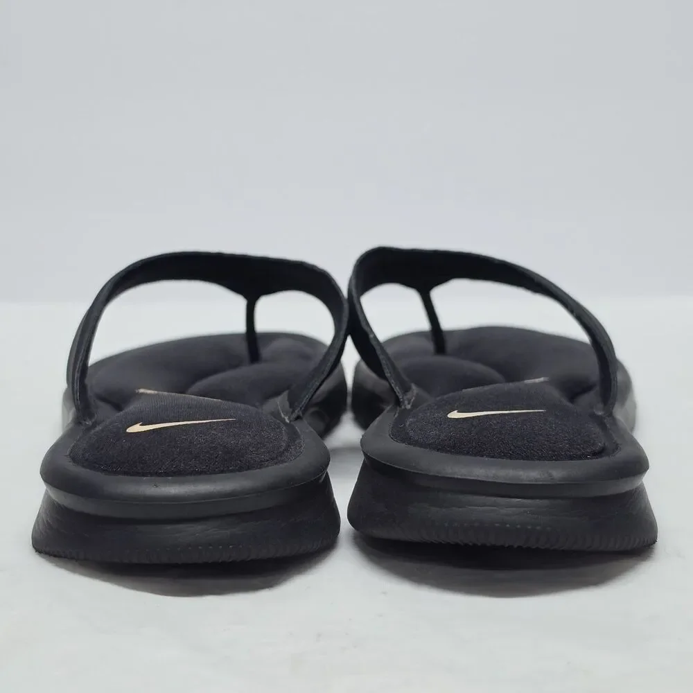 NIKE Ultra Comfort Footbed Black Flip Flop Thong Sandals 882697-001 Womens Sz 9